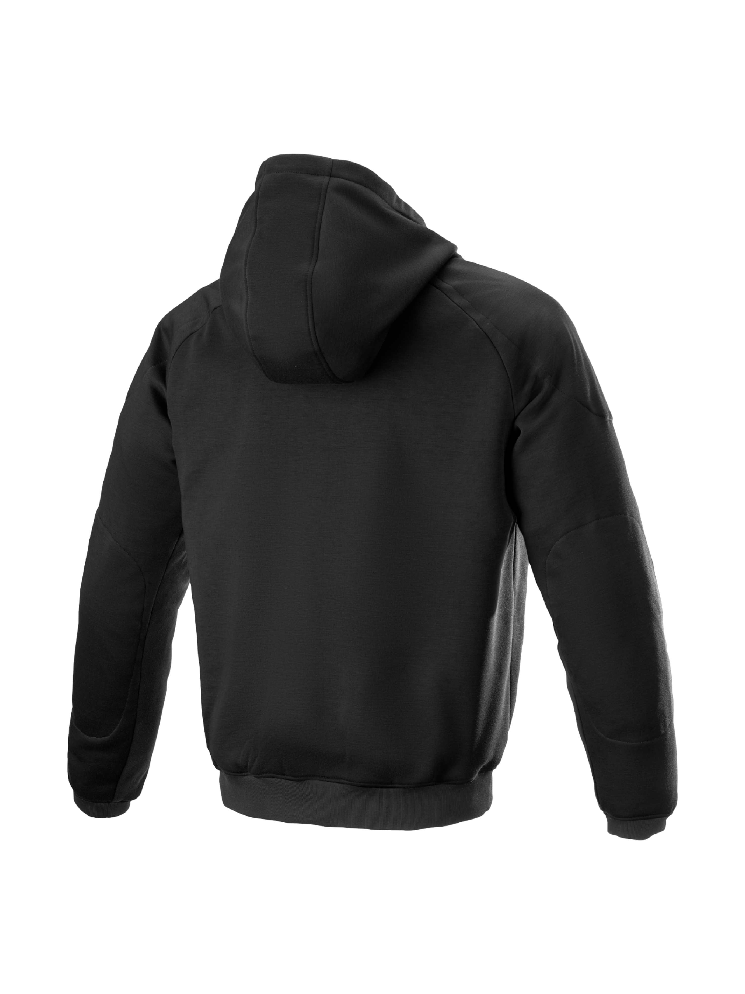 Alpinestars Ageless Hoodie, chaqueta de moto urbana textil negra con protección interna, vista trasera