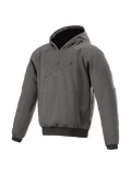 Sudadera Ageless de Alpinestars, chaqueta de moto urbana gris con protecciones, estilo casual textil