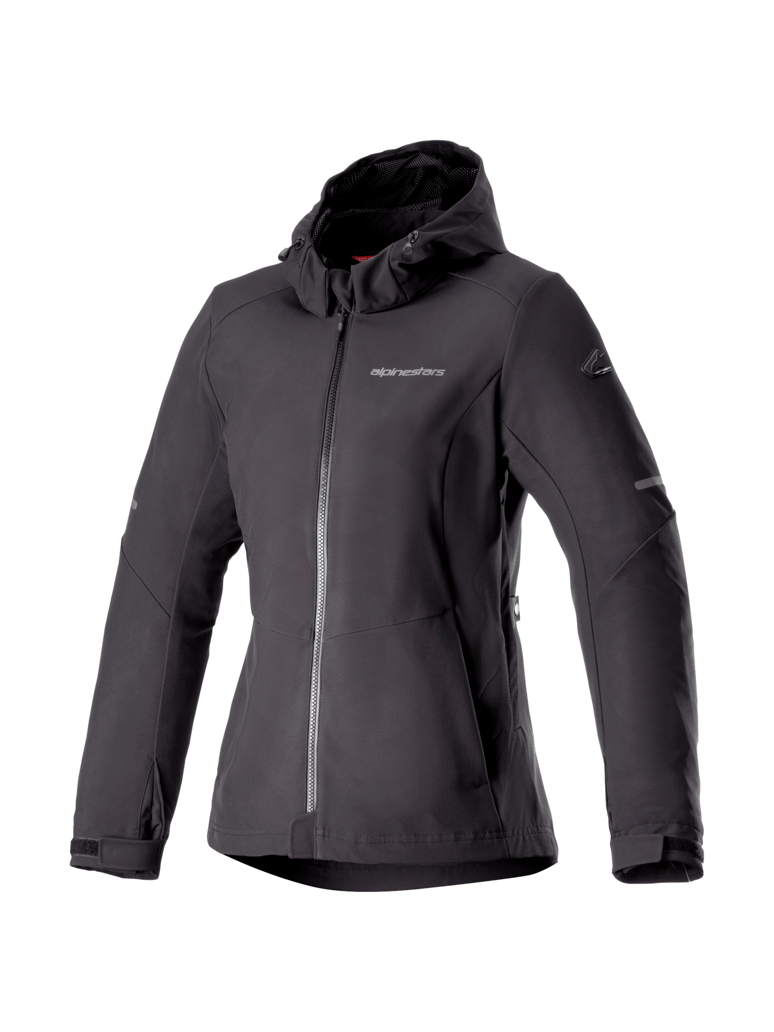 Alpinestars Stella Neo Waterproof Hoodie, Women's Urban Road Jacket, Black, Protective Softshell, CE Certified.
