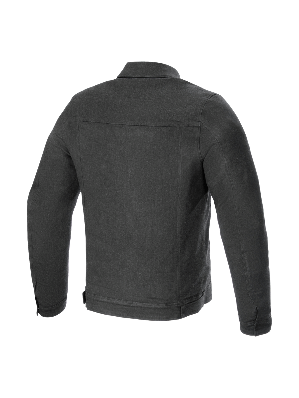 Alpinestars chaqueta Garage, chaqueta de moto urbana para hombre, gris humo, denim de algodón elástico, vista trasera, compatible con Tech-Air