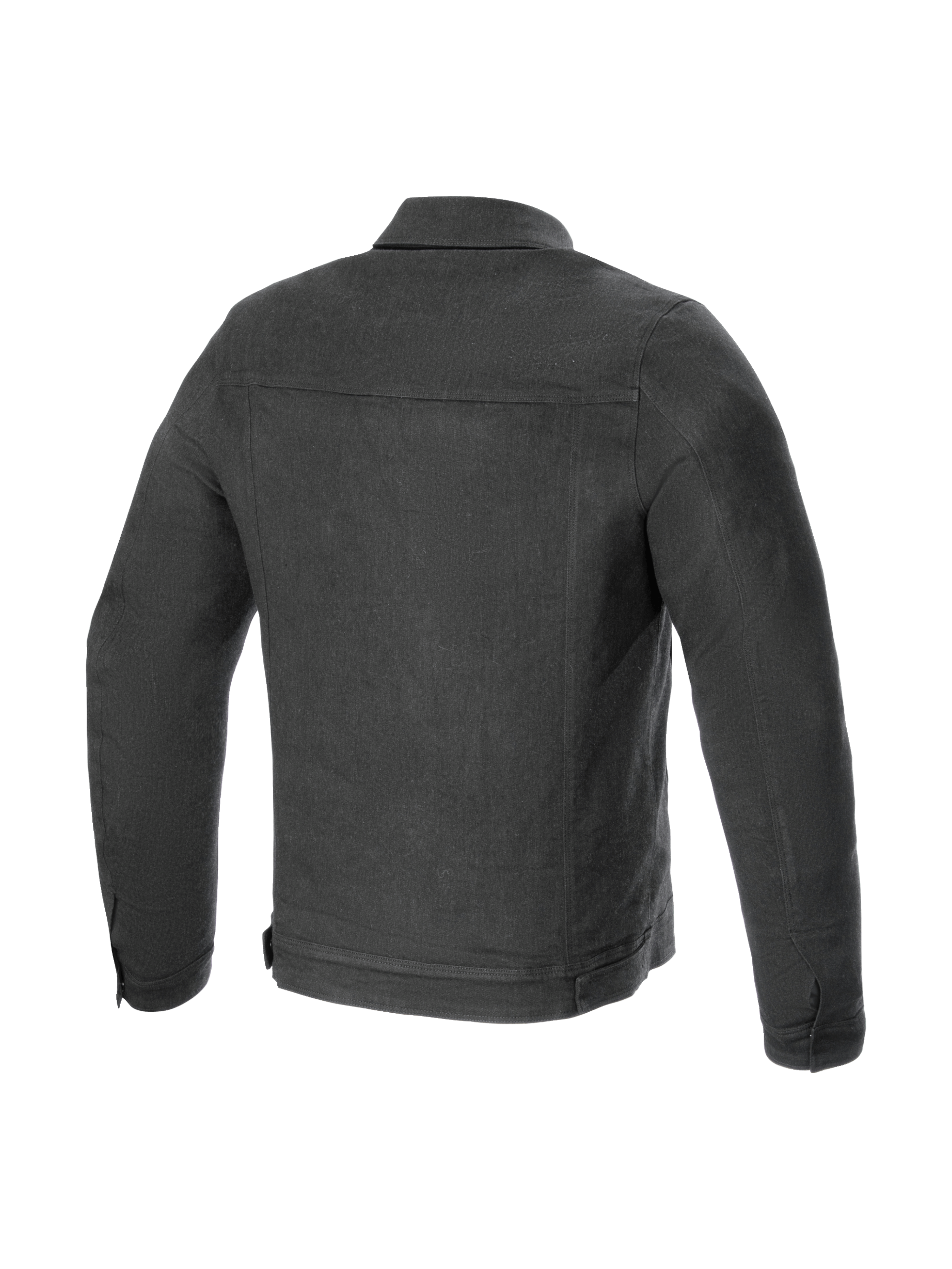 Alpinestars chaqueta Garage, chaqueta de moto urbana para hombre, gris humo, denim de algodón elástico, vista trasera, compatible con Tech-Air