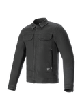 Alpinestars chaqueta Garage, chaqueta de moto urbana, gris humo, denim de algodón elástico con protección CE nivel 1.