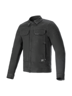 Alpinestars chaqueta Garage, chaqueta de moto urbana, gris humo, denim de algodón elástico con protección CE nivel 1.