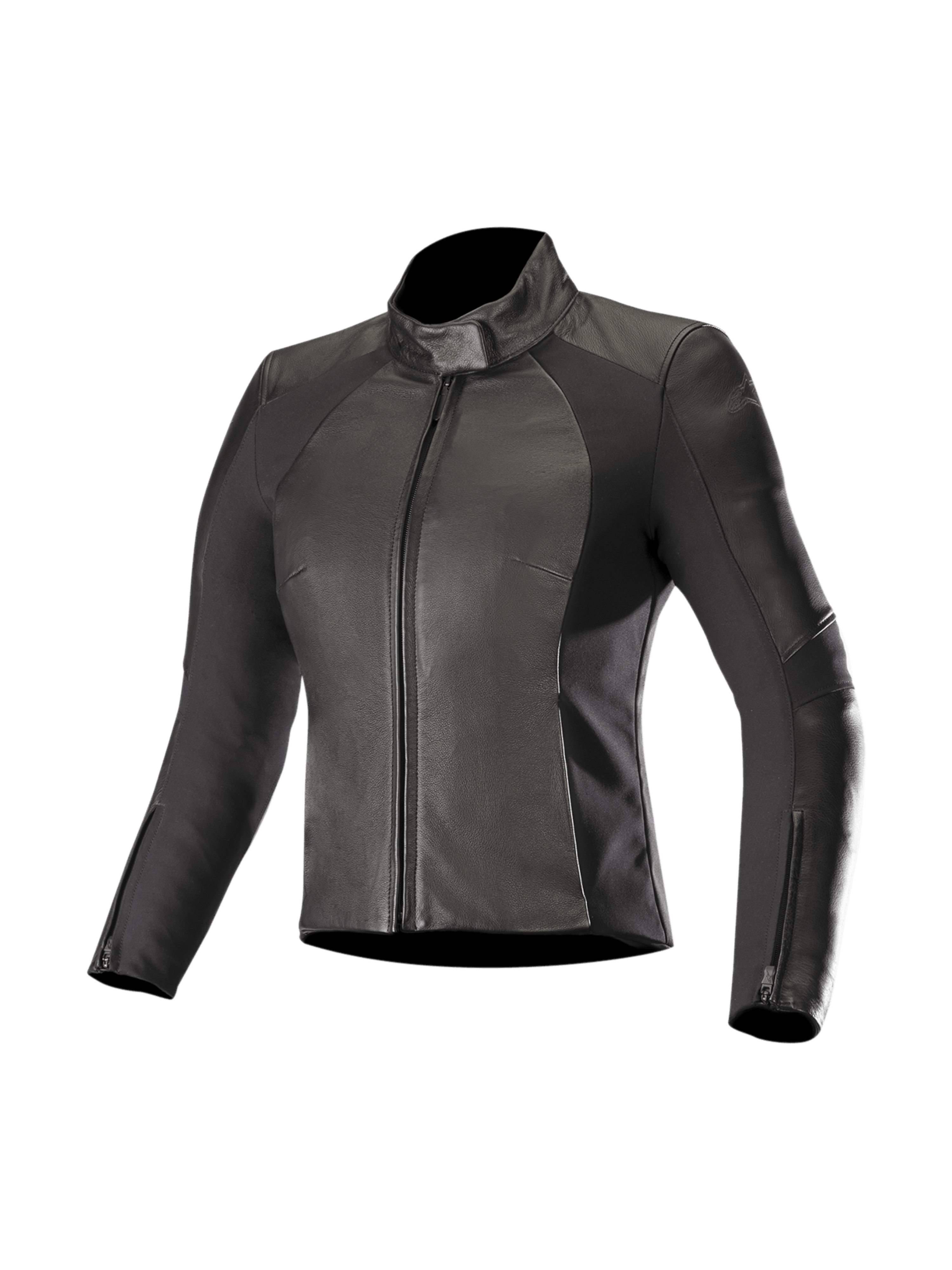 Alpinestars Stella Vika V2, chaqueta de cuero para moto de mujer, color negro, paneles elásticos de aramida, diseño urbano con protección certificada CE