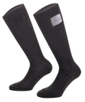 Alpinestars Race V4 Socks, calcetines para automovilismo, negro, con etiqueta de certificación FIA 8856-2018, confección en Nomex ignífugo con textura acanalada, largo hasta la rodilla, capa base técnica para deportes de motor