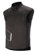 Alpinestars HT Heat Tech Vest, chaleco térmico para moto sin mangas, negro, cuello alto con cremallera frontal asimétrica, construcción de tejido técnico con logo Alpinestars blanco, capa térmica inferior para invierno y turismo