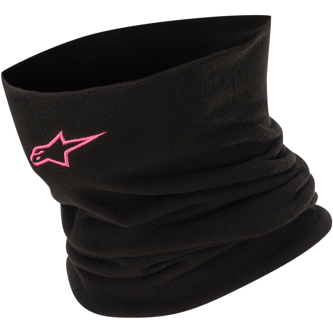 Alpinestars calentador de cuello, tubular para el cuello, negro y rosa, forro polar de doble capa para moto en clima frío