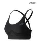 Alpinestars Sujetador Stella Tech ZX, sujetador deportivo ignífugo para automovilismo de mujer, negro, con construcción de fibra Lenzing FR y certificación FIA