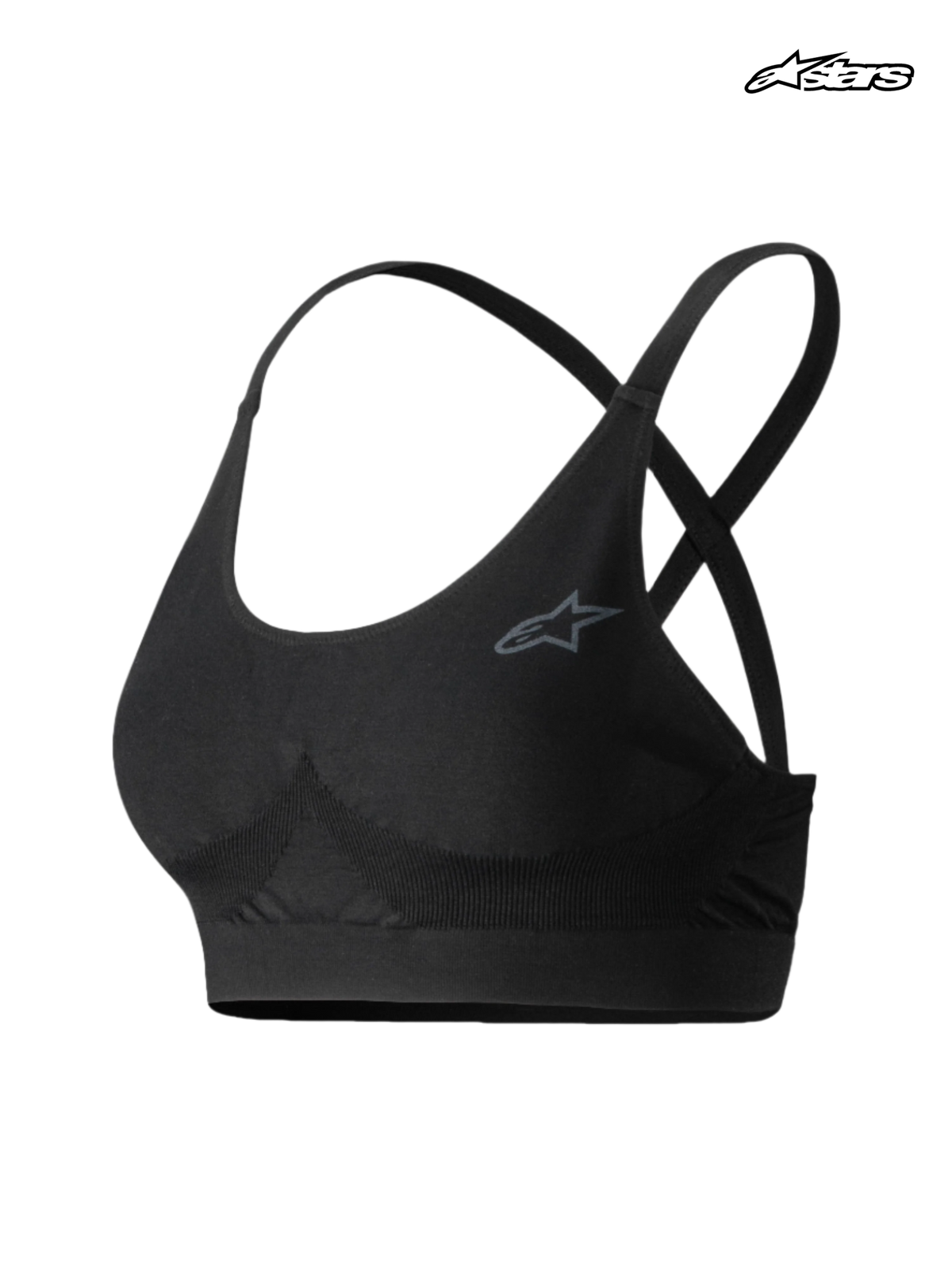 Alpinestars Sujetador Stella Tech ZX, sujetador deportivo ignífugo para automovilismo de mujer, negro, con construcción de fibra Lenzing FR y certificación FIA