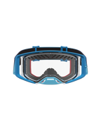 Alpinestars Supertech Dura Air Fluid, gafas de motocross en azul degradado y gris, lente transparente para competición.