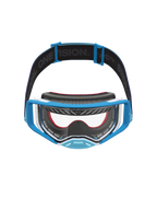Gafas Supertech Dura Air Fluid de Alpinestars, gafas de moto para motocross, azul y blanco, lente transparente, diseño para competición off-road con correa ajustable