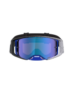 Alpinestars Supertech Hiten, gafas de motocross con lente de espejo azul y montura moteada en azul y negro, protección off-road
