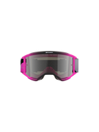 Gafas Alpinestars Vision 5 Lahnd, gafas de motocross, Iron Pink Fluo con lente Mirror Silver, montura rosa brillante con lente de espejo plateada, incluye el texto 'ONE GOAL. ONE VISION.', diseño aerodinámico para carreras off-road