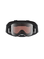 Alpinestars Supertech Vesta Motocross Goggles in Black and Matte Silver, featuring high-definition mirrored lenses for off-road racing.