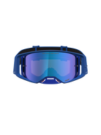 Gafas Alpinestars Supertech Vesta, para motocross y off-road, color azul con lente de espejo azul y montura ergonómica.