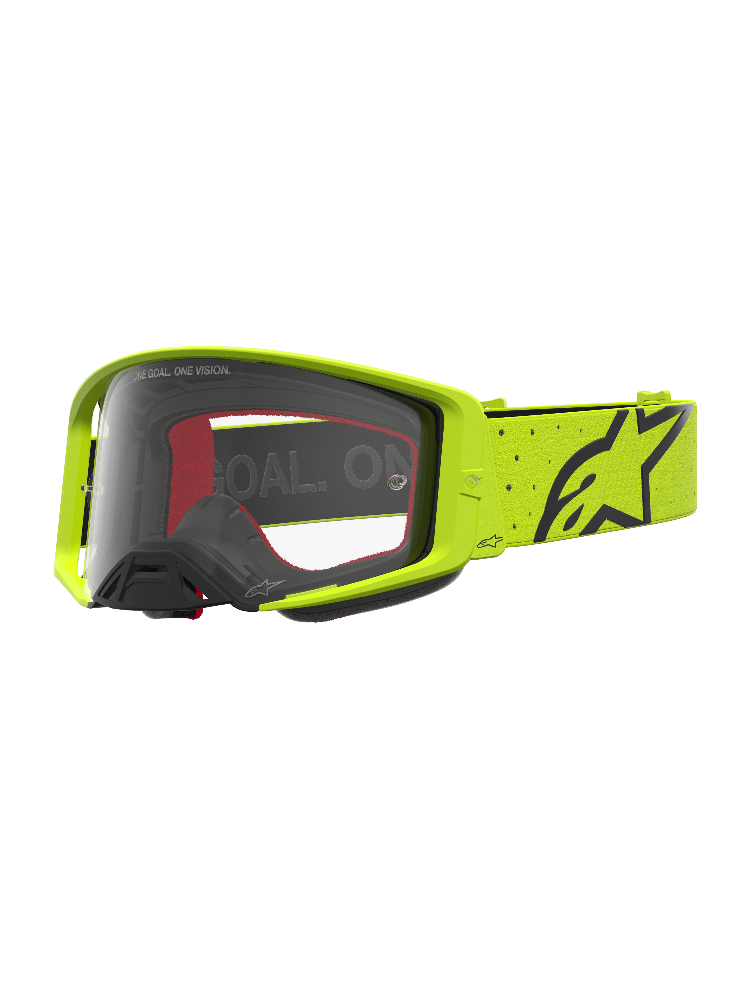 Alpinestars Supertech Vesta, gafas de motocross, amarillas fluo y negras, lente transparente de alto rendimiento off-road