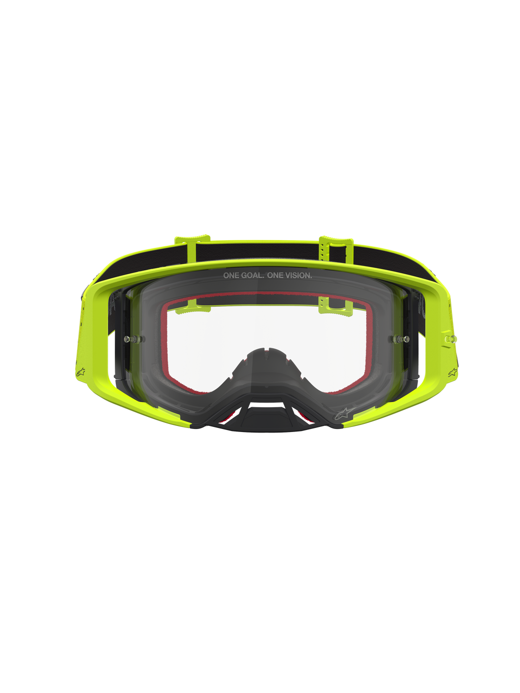 Alpinestars Supertech Vesta, gafas de motocross para carreras, amarillo flúor y negro, con lente transparente antivaho