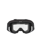 Gafas Alpinestars Vision 8 Corp - Dual Pane, gafas de motocross, montura negra con lente transparente de doble panel, vista frontal que muestra los soportes y el lema "ONE GOAL. ONE VISION.", protección ocular técnica para carreras off-road