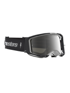 Alpinestars Vision 8 Amber Mirror, gafas de motocross, negras y plateadas, marco A-FLEX y lente de espejo antiempañante
