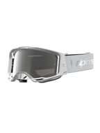 Alpinestars Vision 8 Amber, gafas de motocross blancas y plateadas con lente de espejo plateado antiempañante
