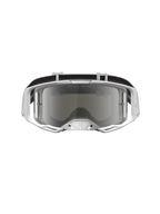 Alpinestars Vision 8 Amber, gafas de motocross para hombre, blancas y plateadas, con lente de espejo y marco A-FLEX para rendimiento off-road