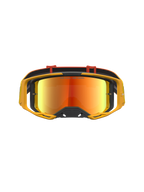 Alpinestars Vision 8 Amber Mirror, gafas de motocross para off-road, marco amarillo y lente de espejo roja fuego, sistema de ventilación RAM-AIR, marco A-FLEX ligero
