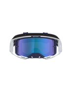 Alpinestars Vision 8 Ámbar, gafas de motocross azul marino y blanco, lente de espejo azul y ventilación RAM-AIR