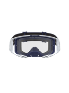 Alpinestars Vision 8 Amber, gafas de motocross para hombre, blancas y azul marino, lente transparente, marco A-FLEX y ventilación RAM-AIR
