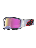 Alpinestars Vision 8 Maven, gafas de motocross en lavanda y negro con lente de espejo rosa antivaho de alto rendimiento.