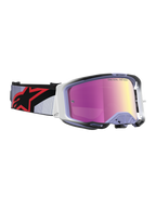 Alpinestars Vision 8 Maven, gafas de motocross en color lavanda y negro con lente rosa espejo y ventilación RAM-AIR