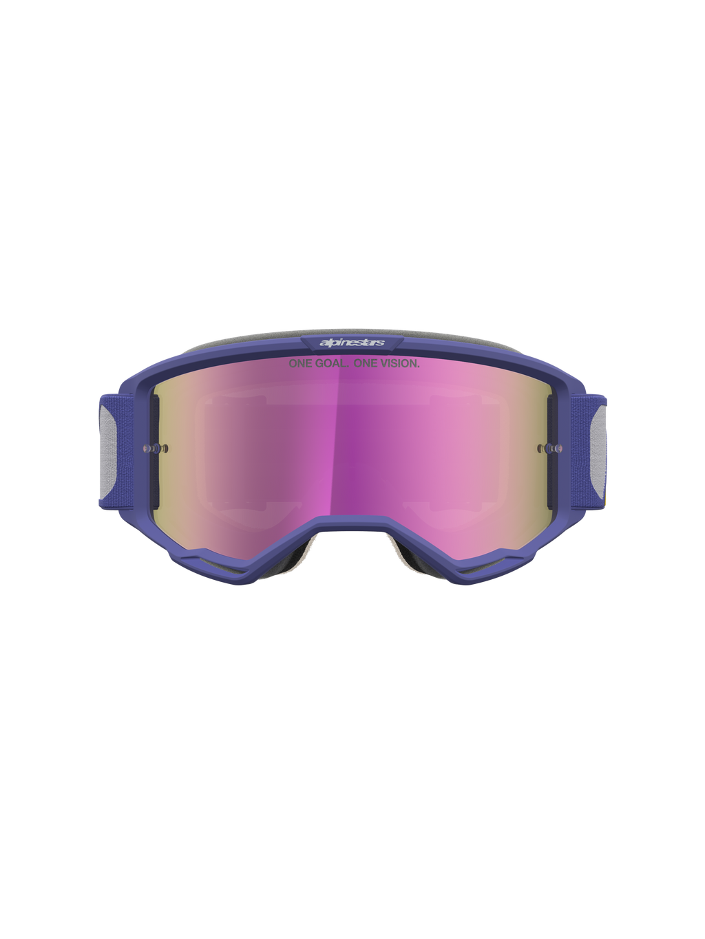 Gafas Alpinestars Vision 5 Drag, gafas de motocross con marco morado A-FLEX, lente de espejo rosa y ventilación RAM-AIR, equipo de protección todoterreno