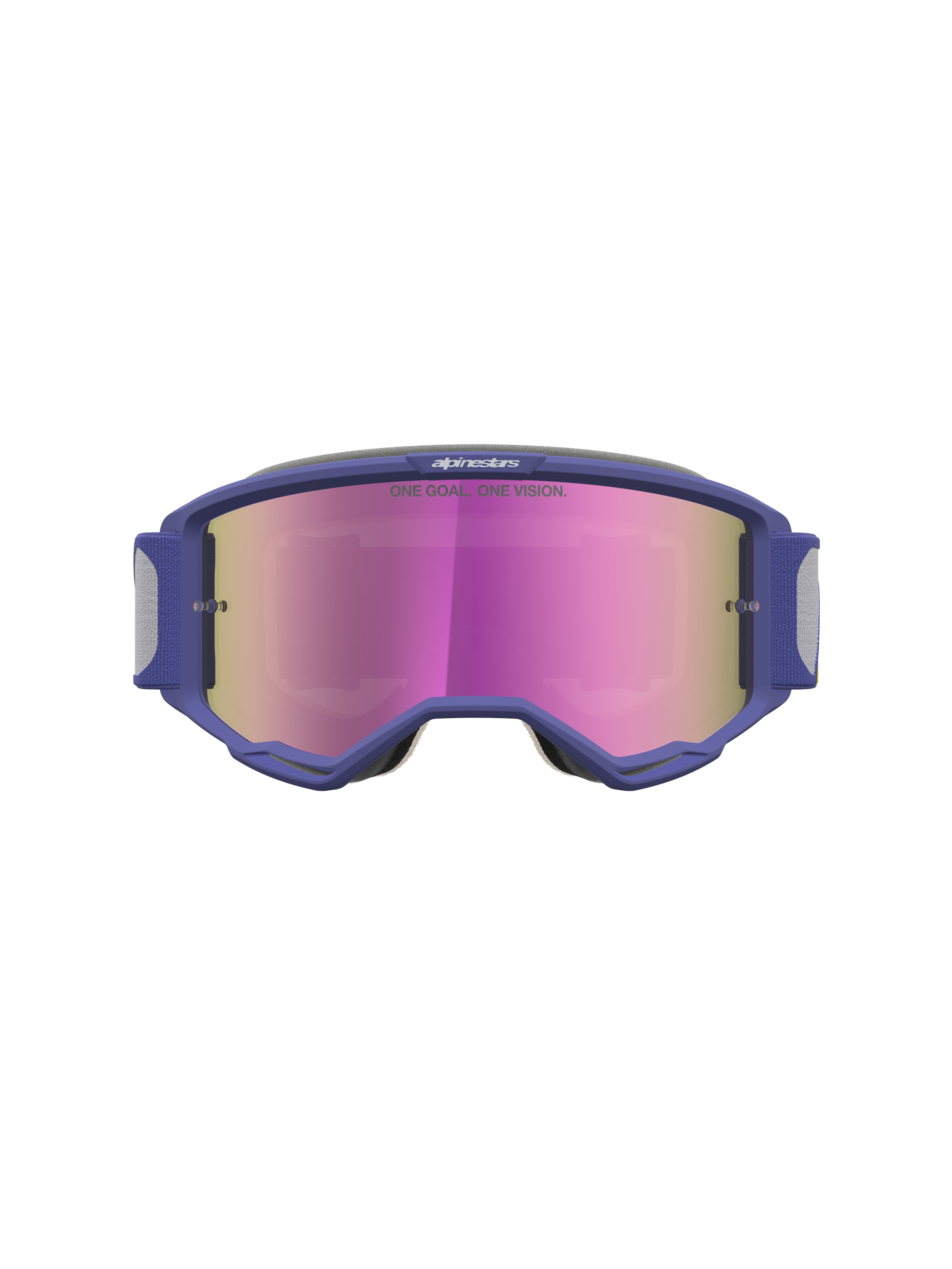 Gafas Alpinestars Vision 5 Drag, gafas de motocross con marco morado A-FLEX, lente de espejo rosa y ventilación RAM-AIR, equipo de protección todoterreno