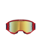 Alpinestars Vision 5 Drag, gafas de motocross, rojas y doradas, montura A-FLEX con ventilación RAM-AIR y lente de espejo dorada, protección para motociclismo off-road