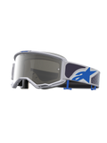Alpinestars Vision 5 Drag, gafas de motocross unisex, lila claro y azul, lente de espejo plateada y marco flexible A-FLEX