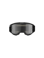 Gafas Alpinestars Vision 5 Corp, gafas de motocross, negras con lente Mirror Silver, vista frontal que muestra el texto 'ONE GOAL. ONE VISION.' y el logotipo de Alpinestars, diseño estilizado para off-road y carreras de motocross