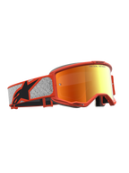Alpinestars Vision 5 Rora, gafas de motocross para hombre, naranja y plateadas, lente de espejo roja, marco de uretano A-FLEX flexible y ligero