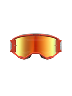 Alpinestars Vision 5 Rora, gafas de motocross para carreras off-road, lente de espejo naranja y plateada, montura A-FLEX roja