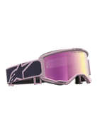 Alpinestars Vision 5 Rora, gafas de motocross para off-road, gris y rosa, lente de espejo rosa con protección UV, sistema de ventilación RAM-AIR
