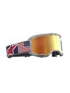 Alpinestars Vision 5 Le Fiftyfold, gafas de motocross con lente roja de espejo, montura transparente y correa de EE. UU.