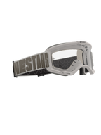 Alpinestars Vision 5 Hollow Goggles, Motocross Goggles, Wind Clear, light gray frame with clear anti-fog lens, wide woven strap with bold 'NESTARS' branding, high-performance protective eyewear for off-road racing