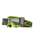 Alpinestars Vision 5 Rora Roll Off, gafas de motocross para off-road, amarillo fluo y negro, lente transparente con sistema roll off integrado y correa con logotipo