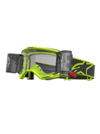 Alpinestars Vision 5 Rora Roll Off, gafas de motocross para off-road, amarillo fluo y negro, lente transparente con sistema roll off integrado y correa con logotipo