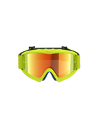 Alpinestars Gafas Vision Vesta Juveniles, gafas de motocross amarillo flúor con lente de espejo roja para jóvenes pilotos.