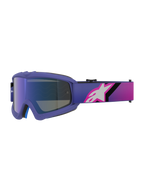 Alpinestars Vision Youth Corp Goggles, gafas de motocross, morado y rosa flúor, con lente azul espejo y correa en degradado con el logotipo de Alpinestars en blanco, diseñadas para jóvenes pilotos de off-road