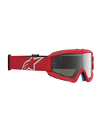 Alpinestars Vision Vesta Juvenil, gafas de motocross, rojas y blancas con lente espejada plateada, equipo de protección para carreras off-road