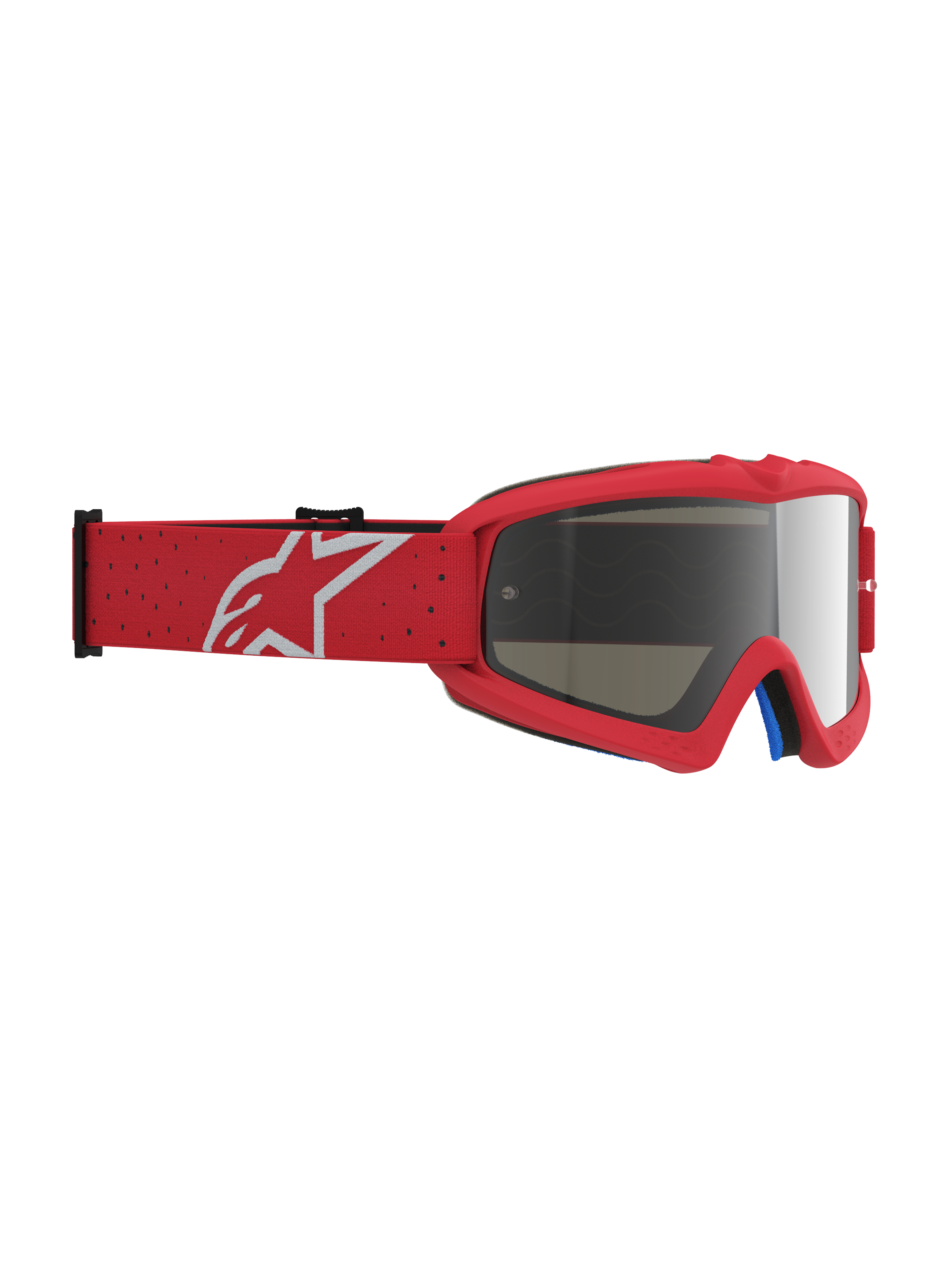 Alpinestars Vision Vesta Juvenil, gafas de motocross, rojas y blancas con lente espejada plateada, equipo de protección para carreras off-road
