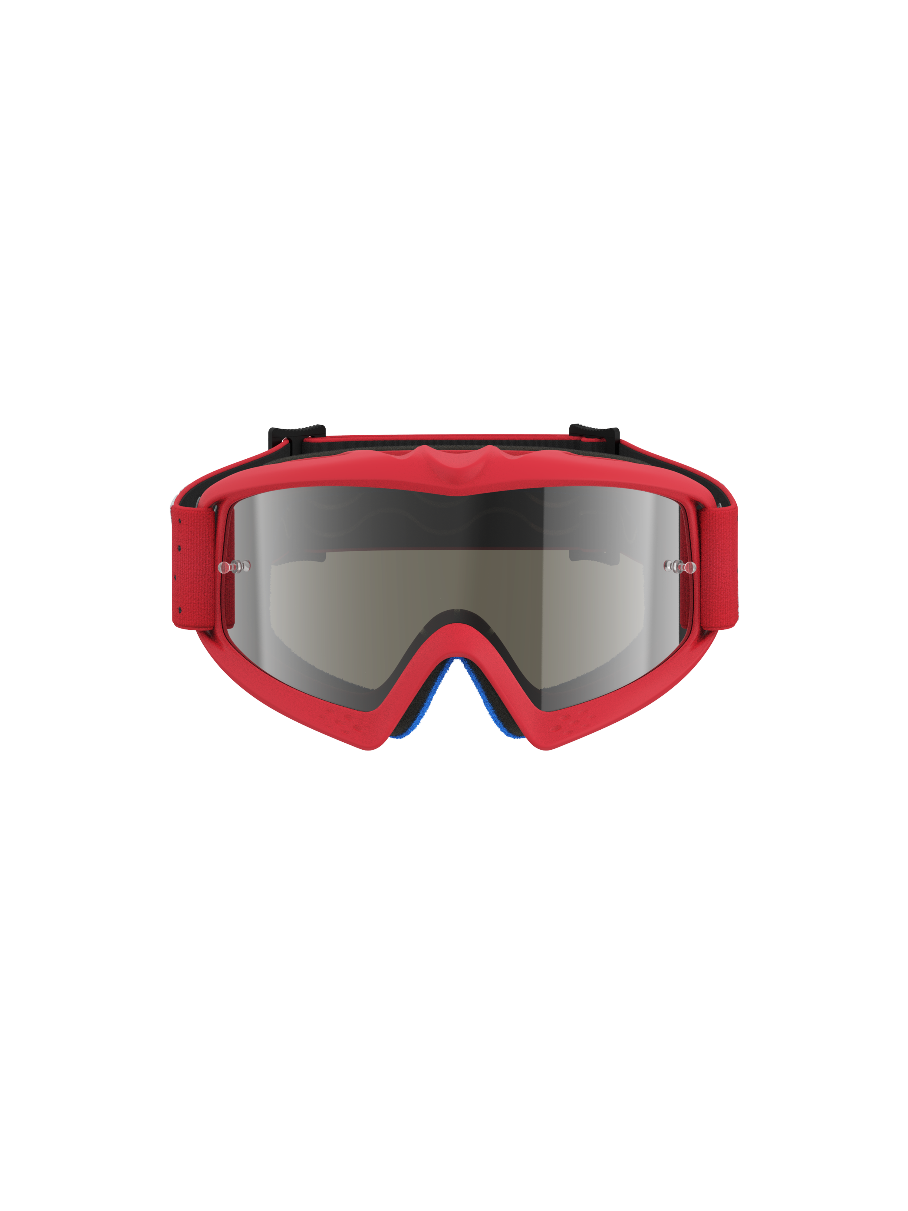 Alpinestars Vision Vesta Juvenil, gafas de motocross, rojo fluorescente y plateado, lente de espejo anti-vaho