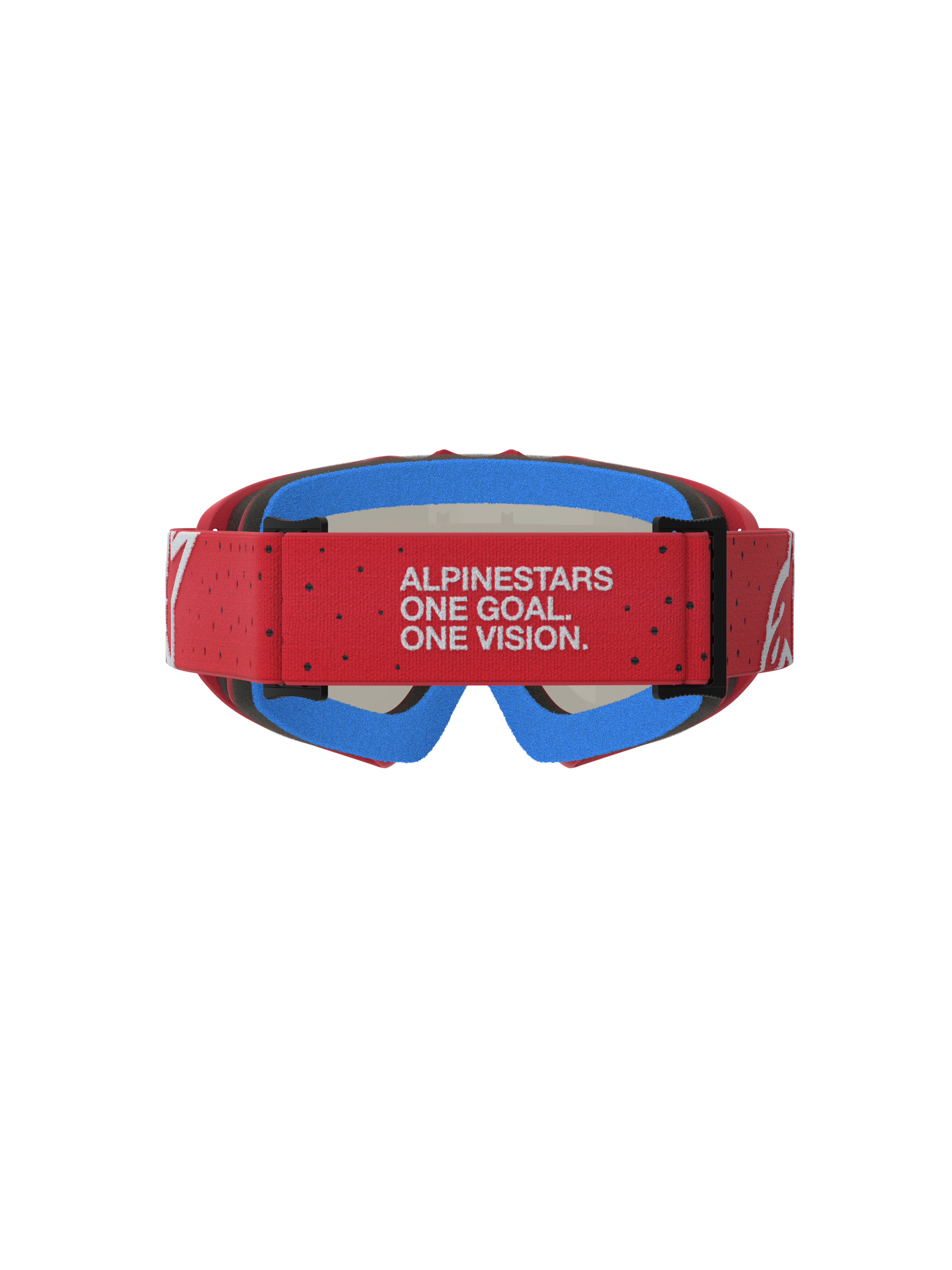 Gafas Alpinestars Vision Vesta Juvenil, para motocross, rojas y azules, con correa ajustable y espuma facial suave.