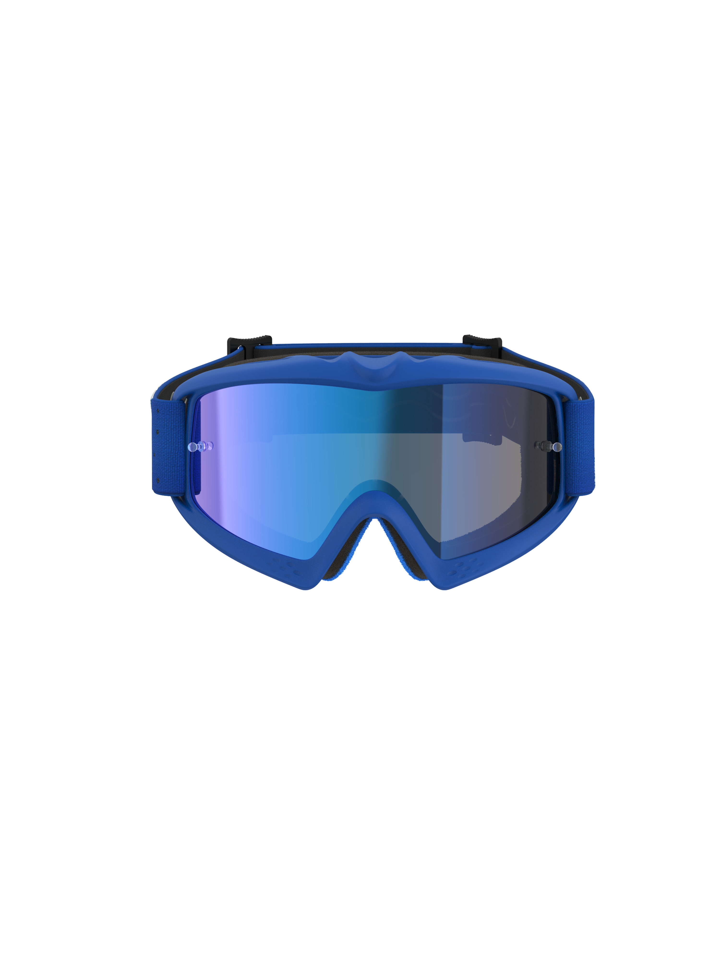 Alpinestars Vision Vesta Juvenil, gafas de motocross, azul blithe, lentes espejadas azules con tratamiento anti-vaho.