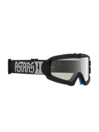 Gafas Alpinestars Vision Atrox juvenil, gafas de motocross con montura negra y lente de espejo plateada anti-vaho.